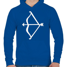 PRINTFASHION Cupido Íja  - Férfi kapucnis pulóver - Királykék