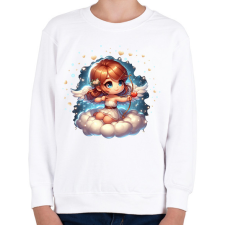 PRINTFASHION Cupido kislány - Gyerek pulóver - Fehér gyerek pulóver, kardigán