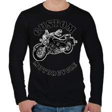 PRINTFASHION custom motorcycle - Férfi hosszú ujjú póló - Fekete férfi póló