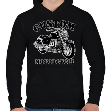 PRINTFASHION custom motorcycle - Férfi kapucnis pulóver - Fekete férfi pulóver, kardigán