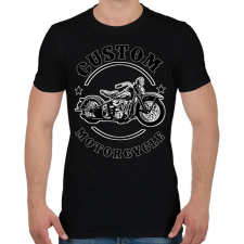 PRINTFASHION custom motorcycle - Férfi póló - Fekete férfi póló