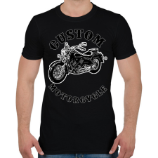 PRINTFASHION custom motorcycle - Férfi póló - Fekete férfi póló