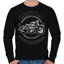 PRINTFASHION custom motorcycle - Férfi pulóver - Fekete férfi pulóver, kardigán