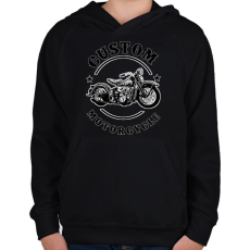 PRINTFASHION custom motorcycle - Gyerek kapucnis pulóver - Fekete