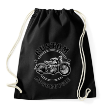 PRINTFASHION custom motorcycle - Sportzsák, Tornazsák - Fekete tornazsák