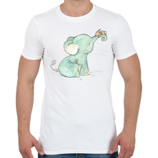 PRINTFASHION Cut Elephantbaby - Férfi póló - Fehér