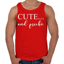 PRINTFASHION Cute and psicho. - Férfi atléta - Piros atléta, trikó