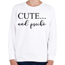 PRINTFASHION Cute and psicho. - Gyerek pulóver - Fehér gyerek pulóver, kardigán