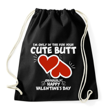 PRINTFASHION Cute butt - Sportzsák, Tornazsák - Fekete tornazsák