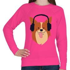 PRINTFASHION Cute doggo - Női pulóver - Fukszia női pulóver, kardigán