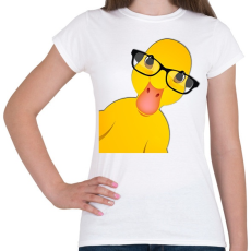 PRINTFASHION Cute Duck - Női póló - Fehér