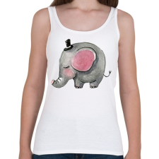 PRINTFASHION Cute Elephant boy - Női atléta - Fehér női trikó