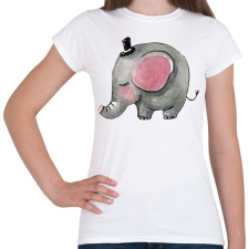 PRINTFASHION Cute Elephant boy - Női póló - Fehér női póló