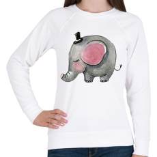 PRINTFASHION Cute Elephant boy - Női pulóver - Fehér