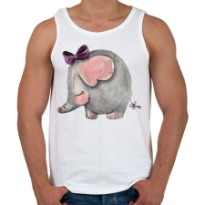 PRINTFASHION Cute Elephant girl - Férfi atléta - Fehér atléta, trikó