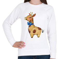 PRINTFASHION Cute Giraffe boy - Női pulóver - Fehér