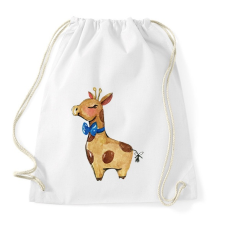 PRINTFASHION Cute Giraffe boy - Sportzsák, Tornazsák - Fehér tornazsák