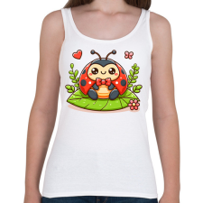 PRINTFASHION Cute Ladybug - Női atléta - Fehér női trikó