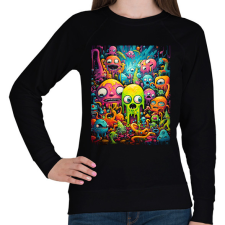 PRINTFASHION Cute Monsters - Női pulóver - Fekete női pulóver, kardigán
