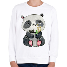 PRINTFASHION Cute Panda boy - Gyerek pulóver - Fehér