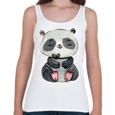 PRINTFASHION Cute Panda girl - Női atléta - Fehér női trikó