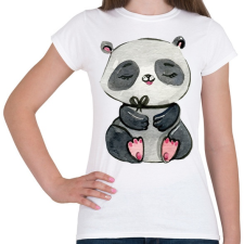 PRINTFASHION Cute Panda girl - Női póló - Fehér női póló