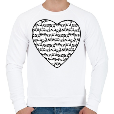 PRINTFASHION cute-panda-pattern- - Férfi pulóver - Fehér