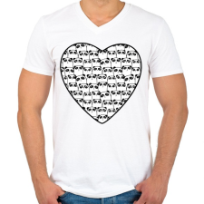 PRINTFASHION cute-panda-pattern- - Férfi V-nyakú póló - Fehér férfi póló