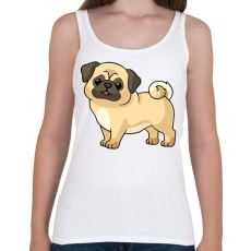 PRINTFASHION Cute Pug - Női atléta - Fehér