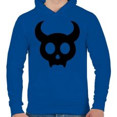 PRINTFASHION Cute skull - Férfi kapucnis pulóver - Királykék