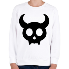 PRINTFASHION Cute skull - Gyerek pulóver - Fehér gyerek pulóver, kardigán