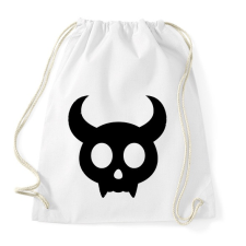 PRINTFASHION Cute skull - Sportzsák, Tornazsák - Fehér tornazsák