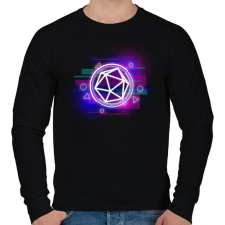PRINTFASHION Cyber D20 - Férfi pulóver - Fekete férfi pulóver, kardigán