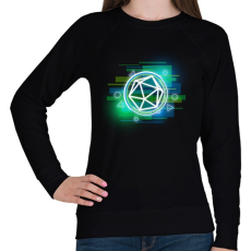 PRINTFASHION Cyber D20 II - Női pulóver - Fekete