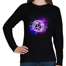 PRINTFASHION Cyber D20 - Női pulóver - Fekete női pulóver, kardigán