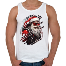 PRINTFASHION Cyber télapó - Férfi atléta - Fehér atléta, trikó