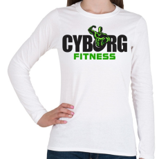 PRINTFASHION Cyborg Fitness - Női hosszú ujjú póló - Fehér