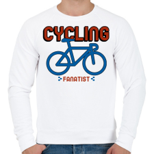 PRINTFASHION Cycling Fanatist - Férfi pulóver - Fehér férfi pulóver, kardigán