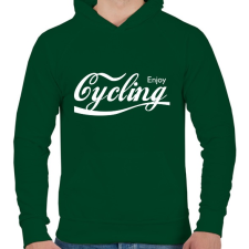 PRINTFASHION Cycling - Férfi kapucnis pulóver - Sötétzöld férfi pulóver, kardigán
