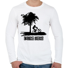 PRINTFASHION cycling legend - Férfi hosszú ujjú póló - Fehér férfi póló