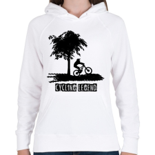 PRINTFASHION cycling legend - Női kapucnis pulóver - Fehér női pulóver, kardigán