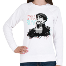 PRINTFASHION Cyka Blyat Feels Man #2 - Női pulóver - Fehér