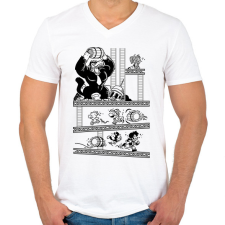 PRINTFASHION D-Ball - Férfi V-nyakú póló - Fehér férfi póló