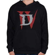 PRINTFASHION D IV - Gyerek kapucnis pulóver - Fekete gyerek pulóver, kardigán