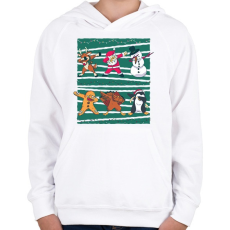 PRINTFASHION DAB Christmas - Gyerek kapucnis pulóver - Fehér