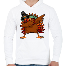 PRINTFASHION Dab csirke - Férfi kapucnis pulóver - Fehér