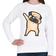 PRINTFASHION Dab francia bulldog - Női pulóver - Fehér