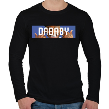 PRINTFASHION DaBaby - Férfi hosszú ujjú póló - Fekete férfi póló