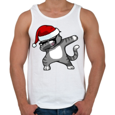 PRINTFASHION Dabbing cica - Férfi atléta - Fehér atléta, trikó