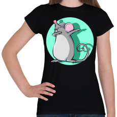 PRINTFASHION Dabbing egér - Női póló - Fekete